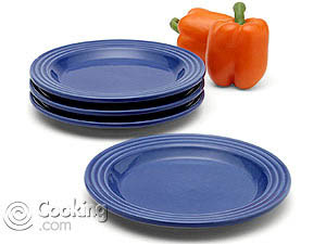 Blue Salad Plates, Set of 4