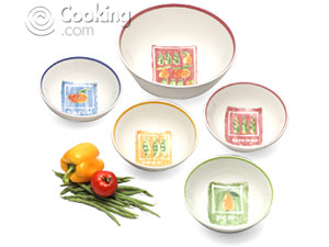 Salad Set with Vegetable Design