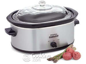 Brushed Chrome Oval Crock Pot