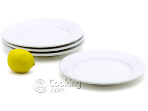 White Salad Plates, Set of 4