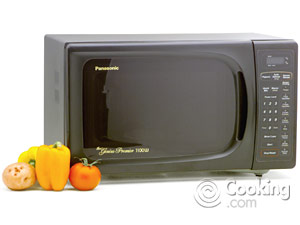 Black Midsize Microwave Oven by Panasonic
